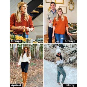Women Casual Turtleneck Batwing Sleeve Pullovers Knitted Jumper Tops Sweaters main image 1